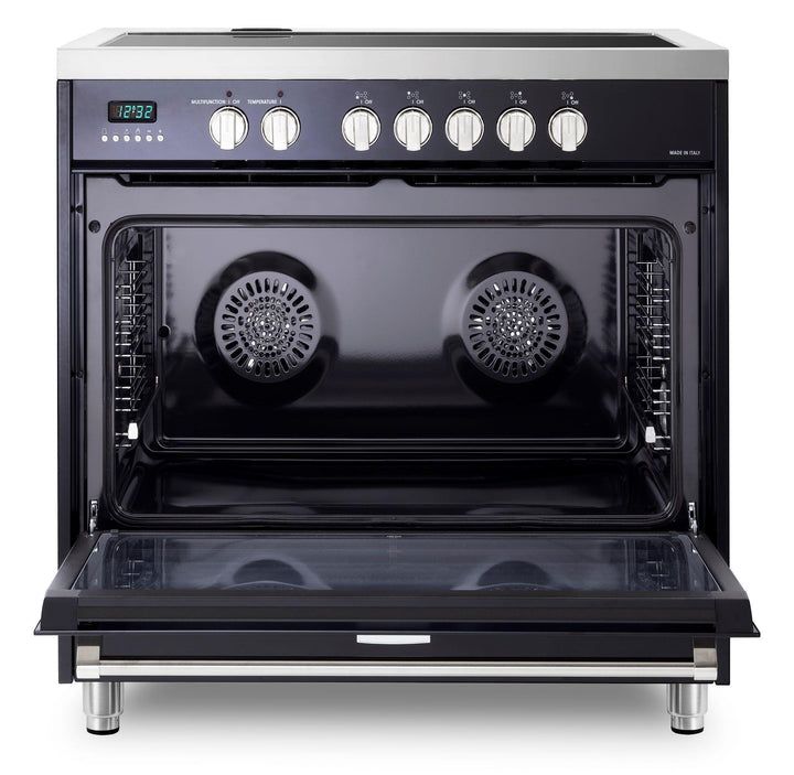 VERONA VDFSIE365GB Designer 36" Induction Single Oven Range - Gloss Black