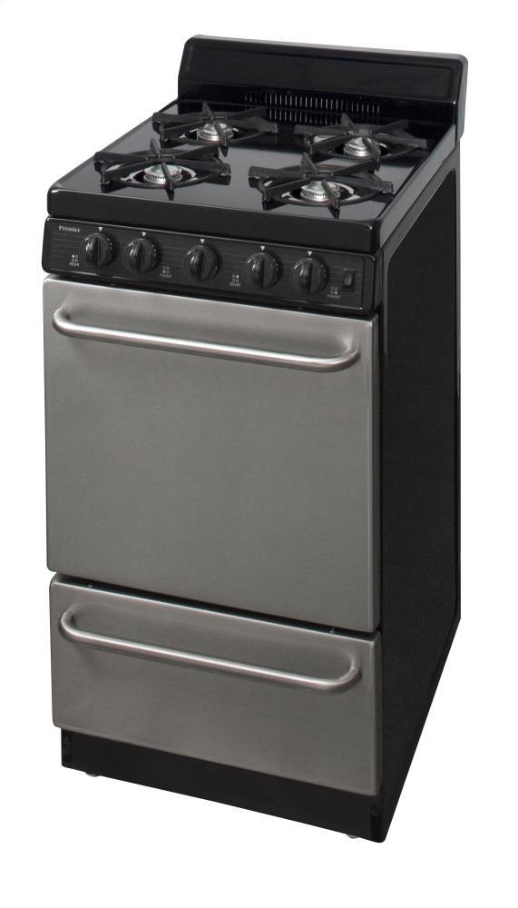 PREMIER SAK600BP 20 in. Freestanding Gas Range in Stainless Steel