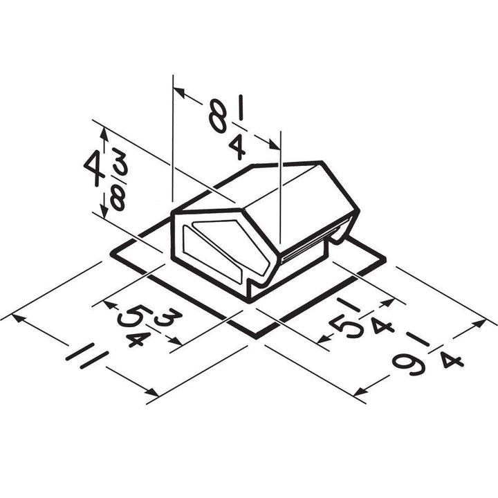 BROAN 636 Broan-NuTone R Steel Roof Cap for 3-Inch or 4-Inch Round Duct w/ Damper & Birdscreen, Black