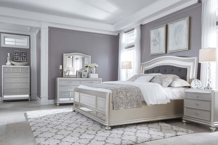 ASHLEY FURNITURE B650B11 Coralayne - Silver 3 Piece Bed Set King