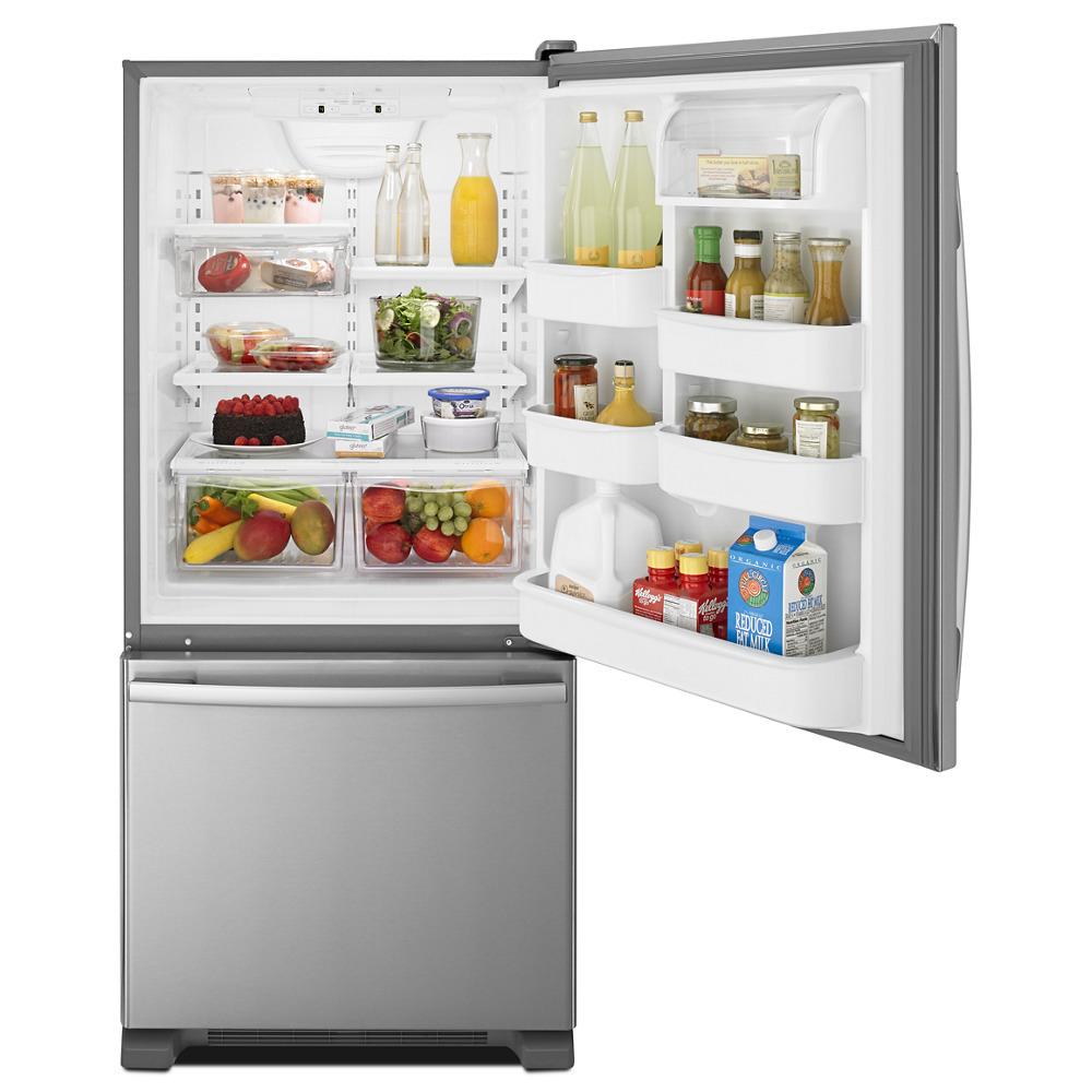 AMANA ABB1924BRM 29-inch Wide Bottom-Freezer Refrigerator with EasyFreezer TM Pull-Out Drawer - 18 cu. ft. Capacity