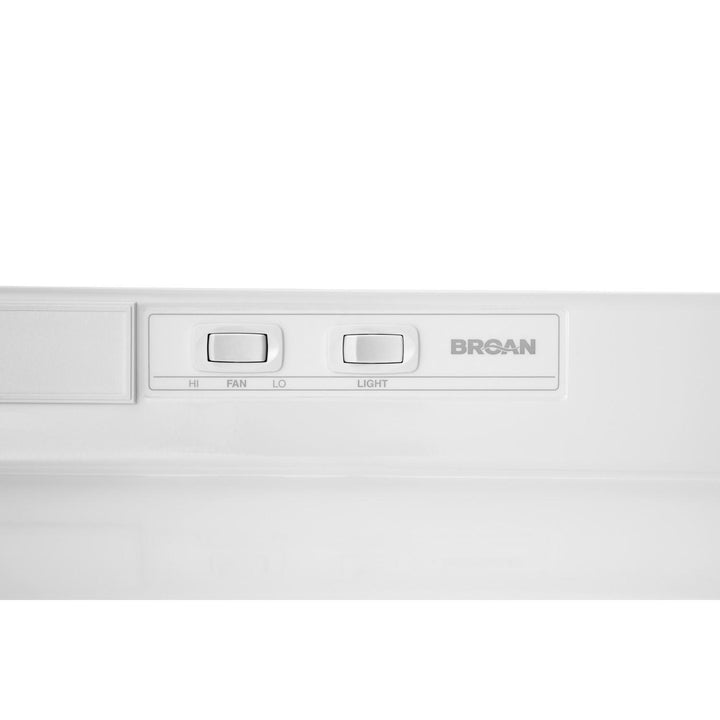 BROAN F403011 30-Inch Convertible Under-Cabinet Range Hood, 230 Max Blower CFM, White-on-White