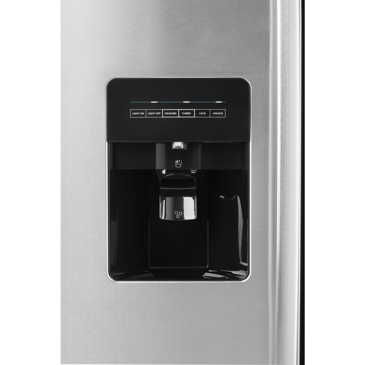 AMANA ASI2575GRS 36-inch Side-by-Side Refrigerator with Dual Pad External Ice and Water Dispenser