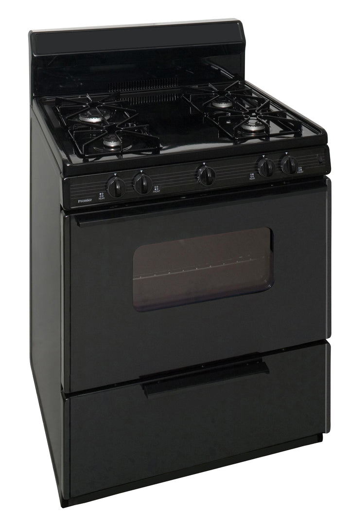 PREMIER SMK290BP 30 in. Freestanding Sealed Burner Gas Range in Black