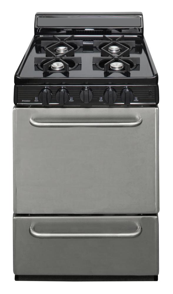 PREMIER SCK600BP 24 in. Fresstanding Gas Range in Stainless Steel