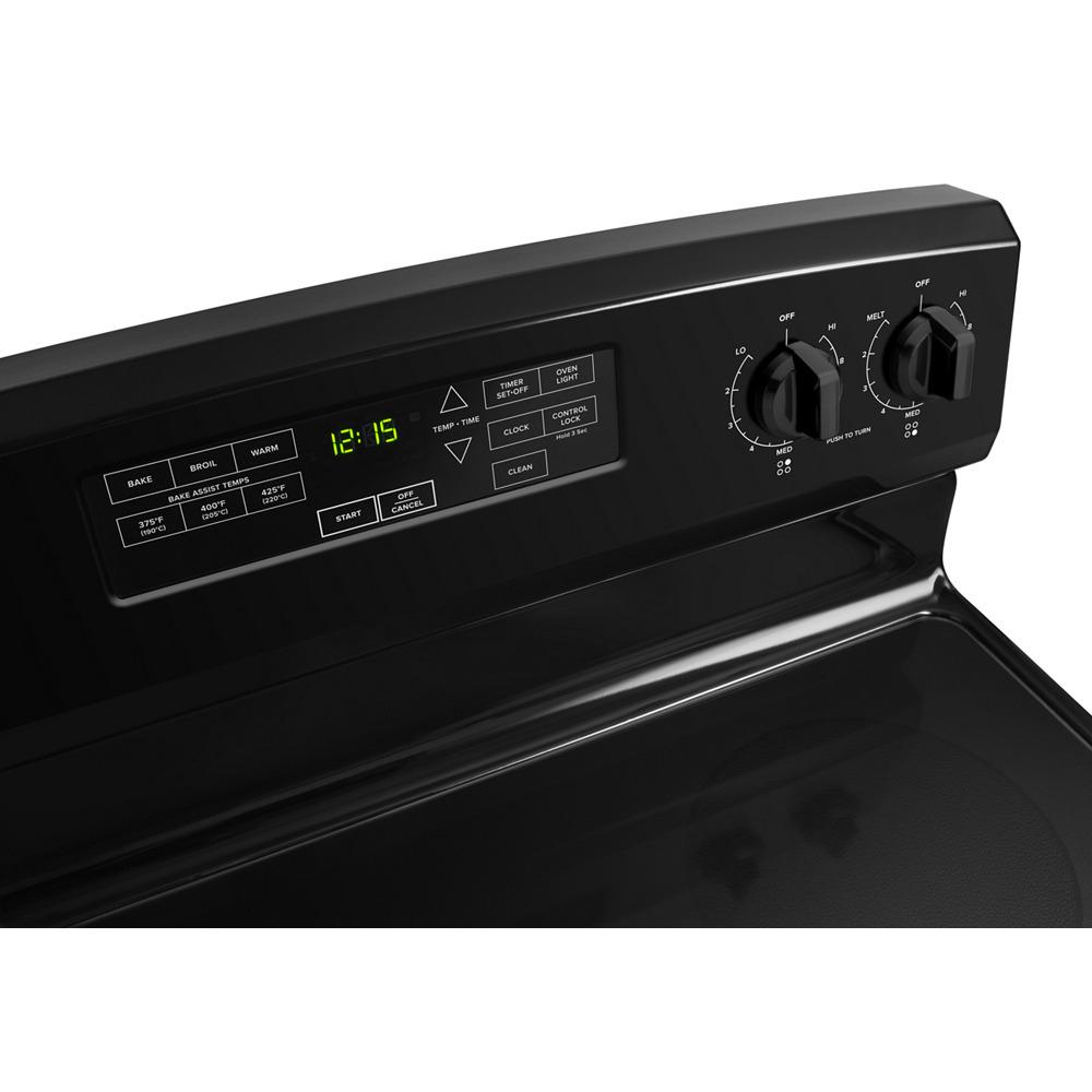 AMANA AER6603SFB 30-inch Amana R Electric Range with Extra-Large Oven Window