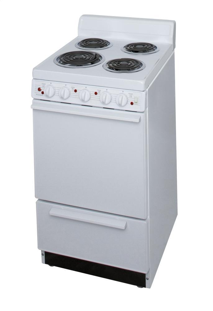 PREMIER EAKLOHOP 20 in. Freestanding Electric Range in White