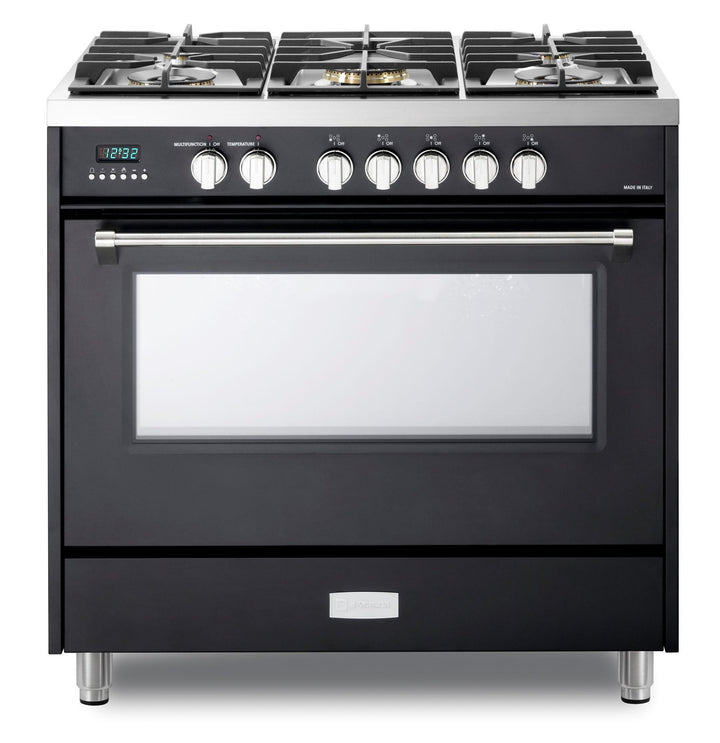 VERONA VDFSGE365E Designer 36" Dual Fuel Single Oven Range - Matte Black