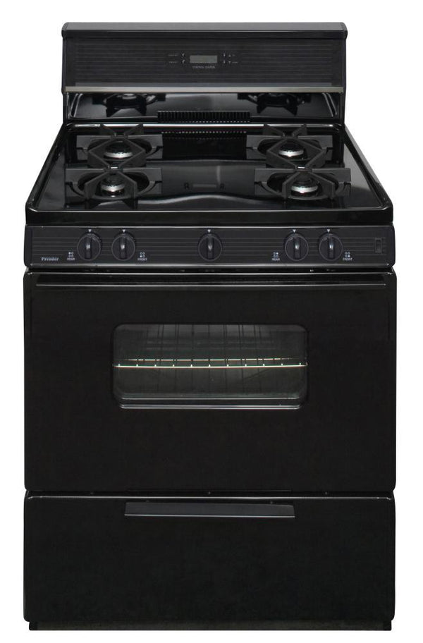 PREMIER SMK240BP 30 in. Freestanding Sealed Burner Spark Ignition Gas Range in Black