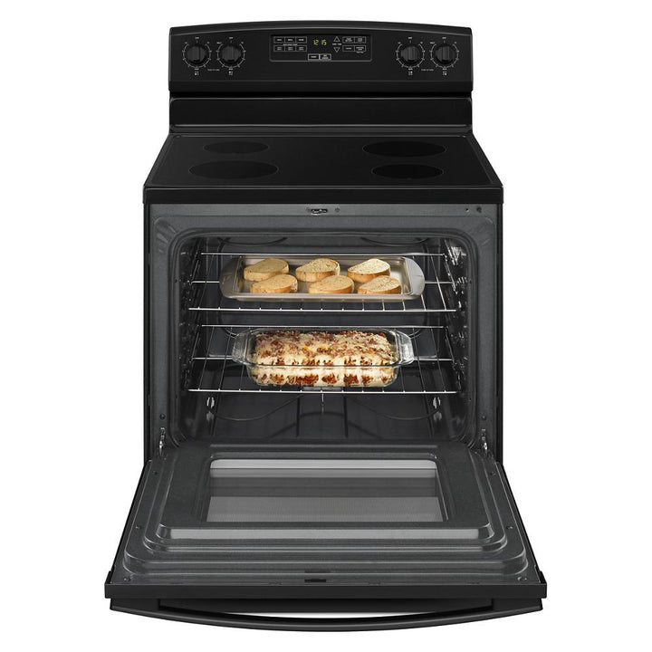 AMANA AER6303MFB 30-inch Amana R Electric Range with Extra-Large Oven Window