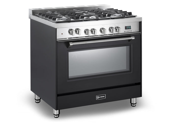 VERONA VPFSGE365E Prestige 36" Dual Fuel Single Oven Range - Matte Black