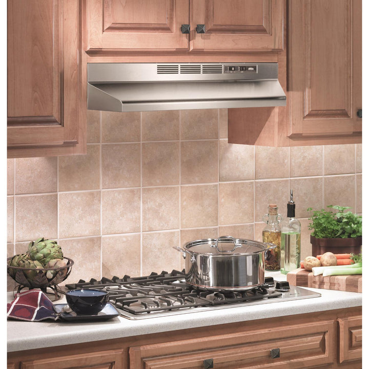 BROAN 412404 24-Inch Ductless Under-Cabinet Range Hood, Stainless Steel