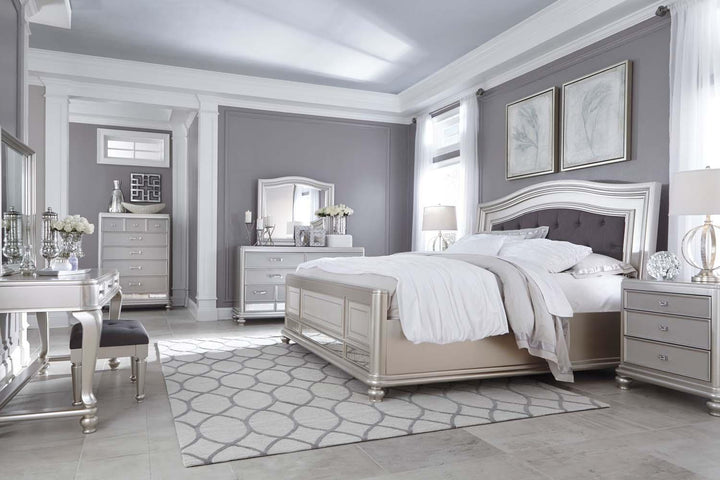 ASHLEY FURNITURE B650B11 Coralayne - Silver 3 Piece Bed Set King