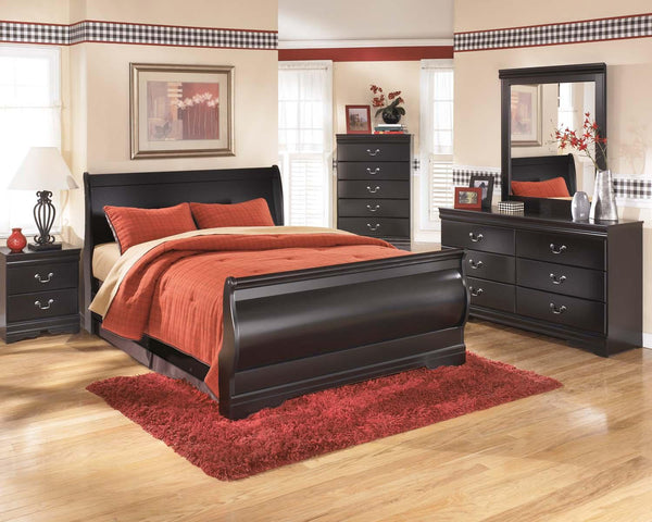 ASHLEY FURNITURE B128B12 Huey Vineyard - Black 7 Piece Bedroom Set