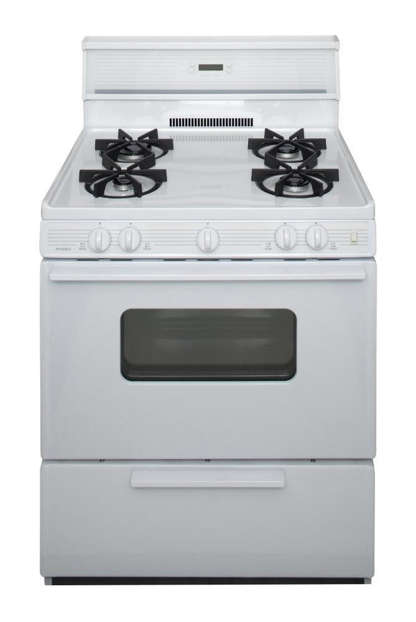 PREMIER SMK240OP 30 in. Freestanding Sealed Burner Spark Ignition Gas Range in White