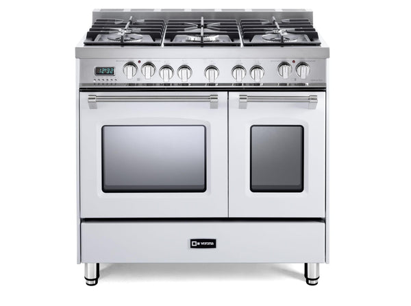VERONA VPFSGE365W Prestige 36" Dual Fuel Single Oven Range - White