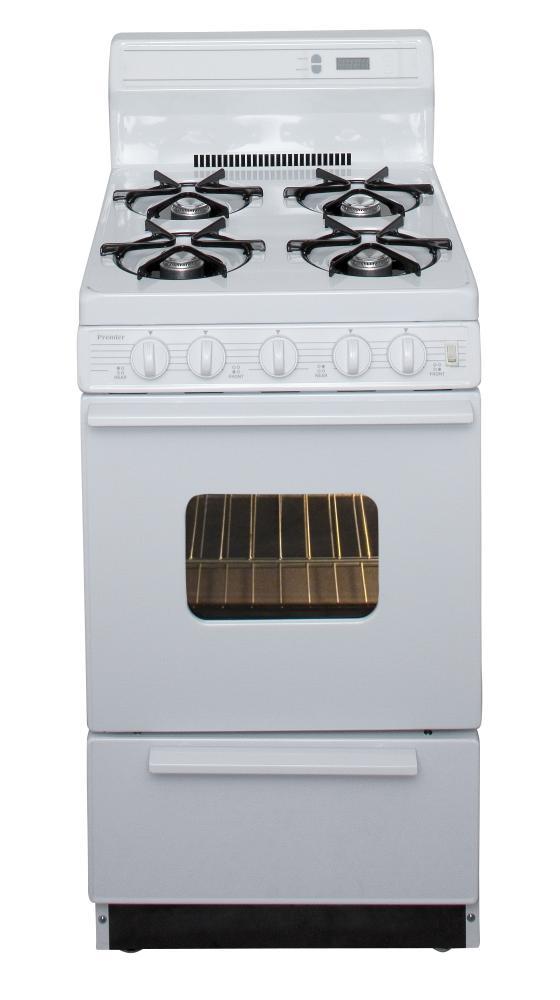 PREMIER SAK220OP 20 in. Freestanding Gas Range in White