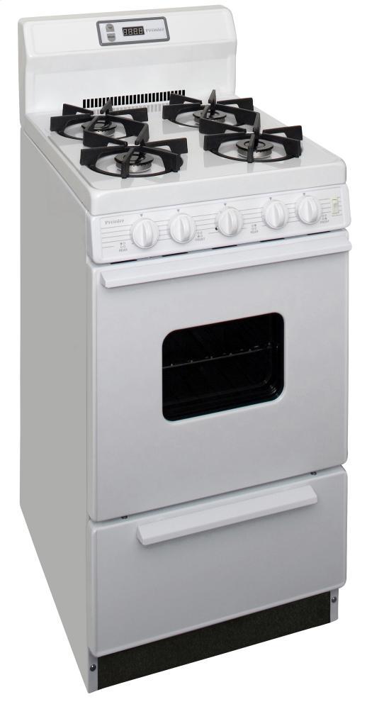 PREMIER SHK220OP 20 in. Freestanding Gas Range in White