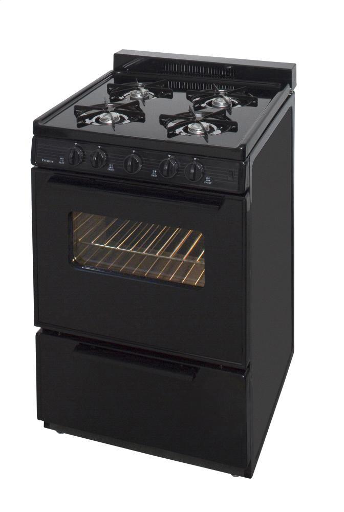 PREMIER SCK3XRBP 24 in. Freestanding Gas Range in Black