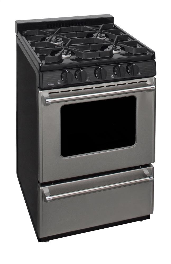 PREMIER P24B3102P 24 in. Freestanding Sealed Burner Gas Range in Stainless Steel