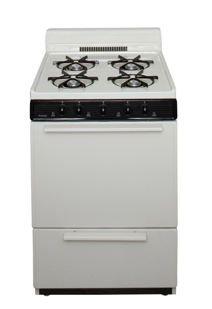 PREMIER SCK100TP 24 in. Freestanding Gas Range in Biscuit