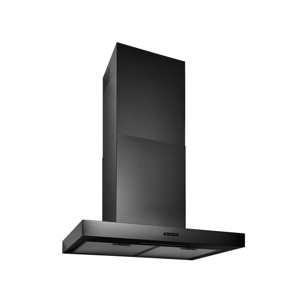 BROAN EW4330BLS Elite EW43 Series 30-Inch Convertible T-Style Chimney Range Hood, 460 Max Blower CFM, Black Stainless Steel