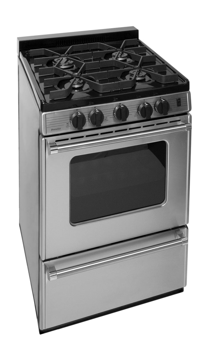 PREMIER P24B3102P 24 in. Freestanding Sealed Burner Gas Range in Stainless Steel