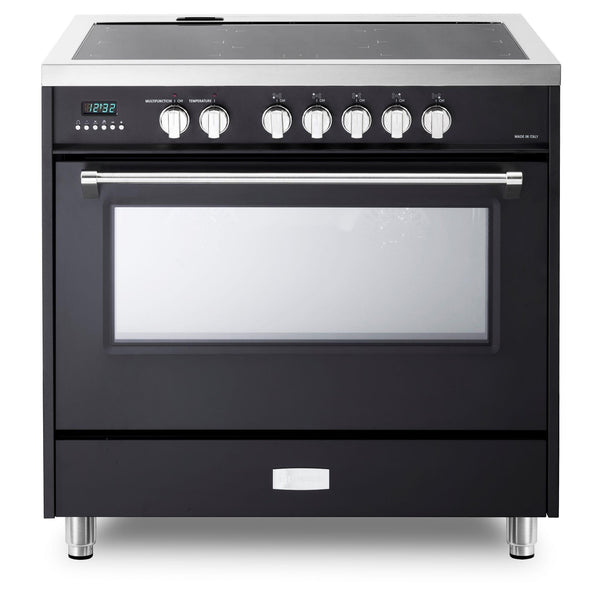 VERONA VDFSIE365E Designer 36" Induction Single Oven Range - Matte Black