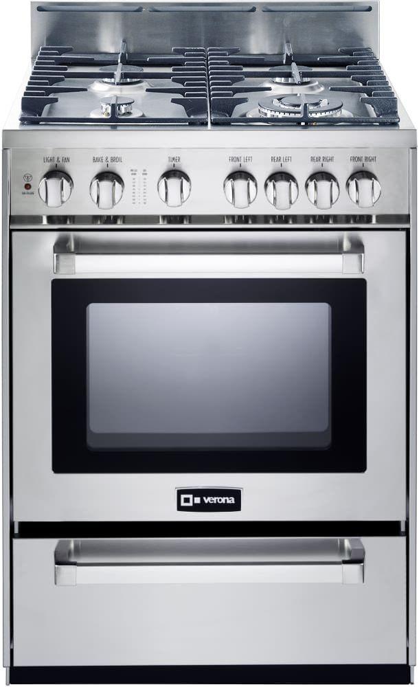 VERONA VEFSGG244NSS 24" Gas Range - Stainless Steel