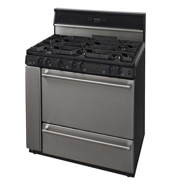 PREMIER P36S148BP 36 in. Freestanding Open Burner Gas Range in Stainless Steel