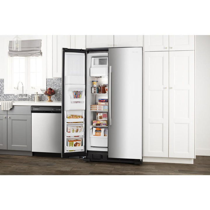 AMANA ASI2575GRS 36-inch Side-by-Side Refrigerator with Dual Pad External Ice and Water Dispenser