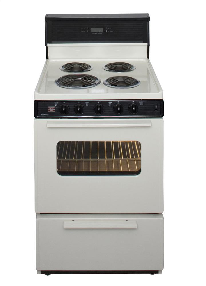 PREMIER ECK240TP 24 in. Freestanding Electric Range in Biscuit