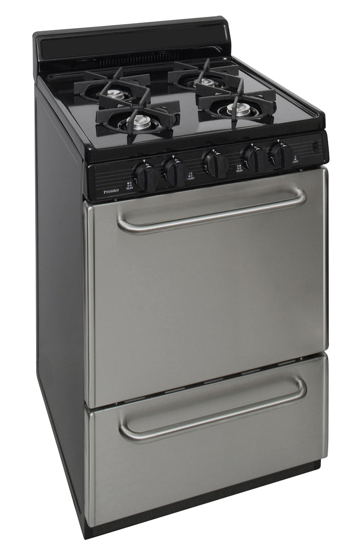 PREMIER SCK600BP 24 in. Fresstanding Gas Range in Stainless Steel