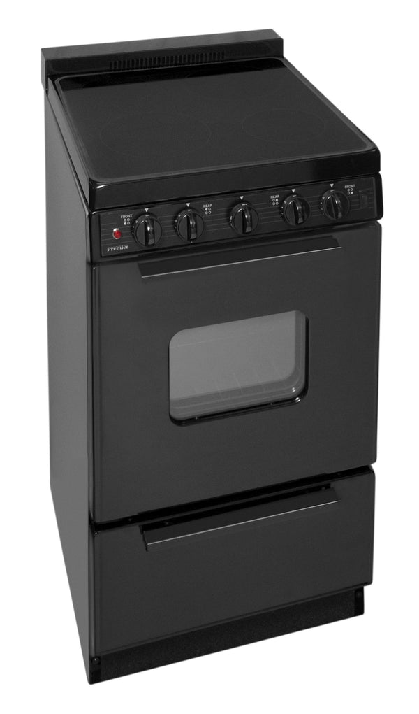 PREMIER EAS2X0BP 20 in. Freestanding Smooth Top Electric Range in Black