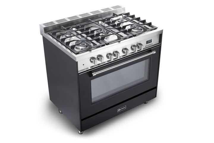 VERONA VPFSGE365E Prestige 36" Dual Fuel Single Oven Range - Matte Black