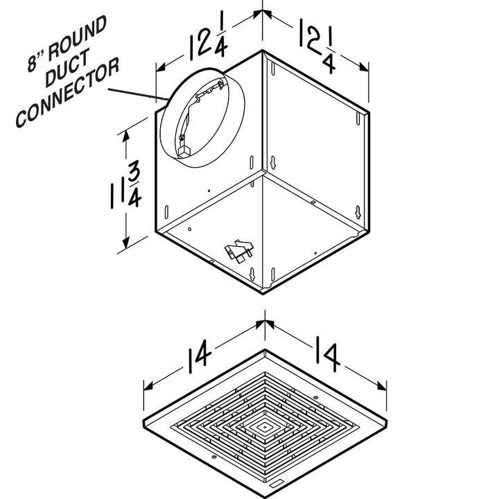 BROAN L300E High-Capacity, Light Commercial 310 CFM Ceiling Mount Ventilation Fan, 2.5 Sones ENERGY STAR R certified